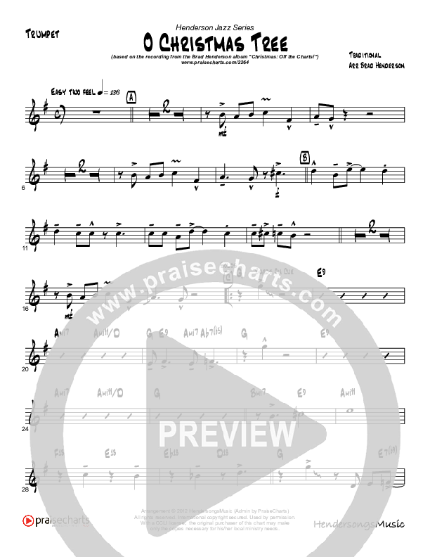 O Christmas Tree (Instrumental) Trumpet (Brad Henderson)