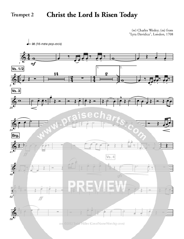Christ The Lord Is Risen Today Trumpet 2 (Great Name Worship Project)