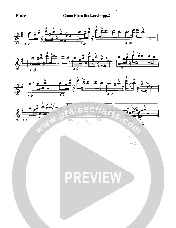 Come Bless The Lord Flute (Rick Muchow)