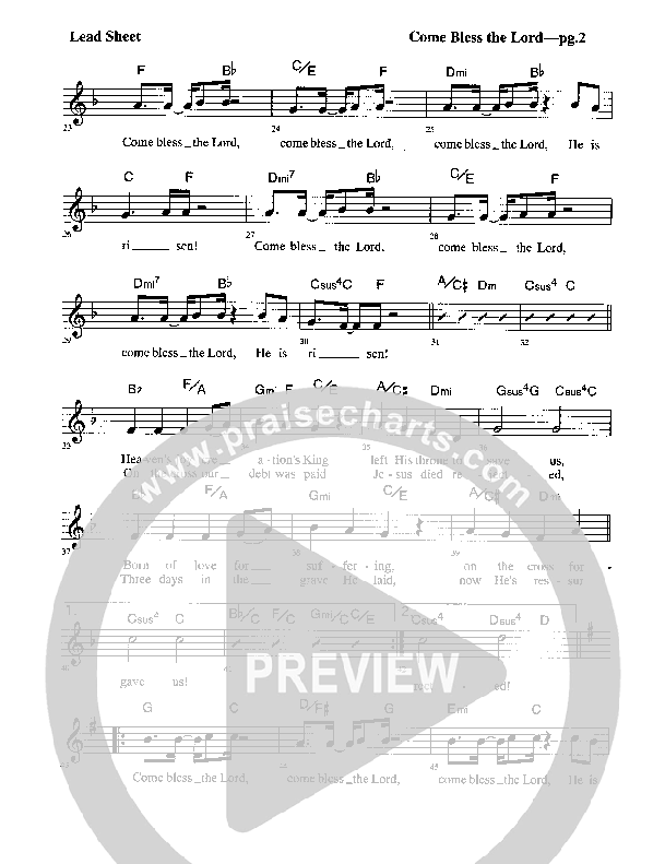 Come Bless The Lord Praise Band (Rick Muchow)