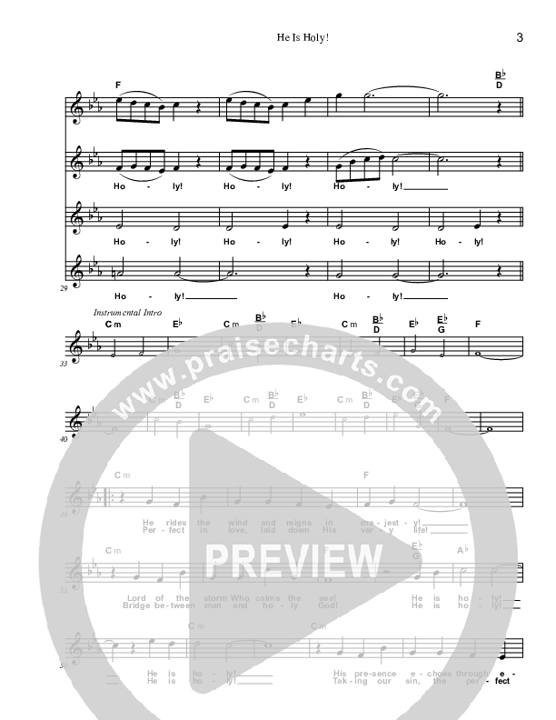 He Is Holy Lead Sheet (Dennis Jernigan)