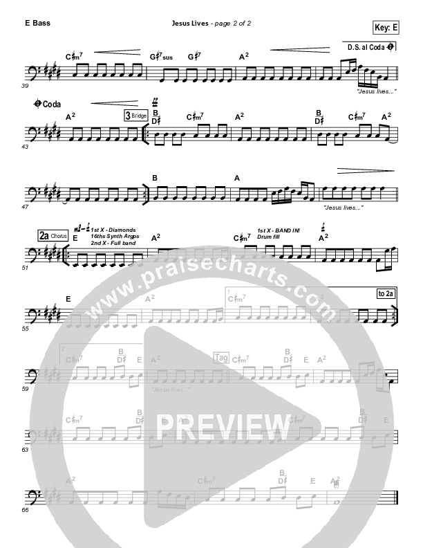 Jesus Lives Bass Guitar (Sovereign Grace)