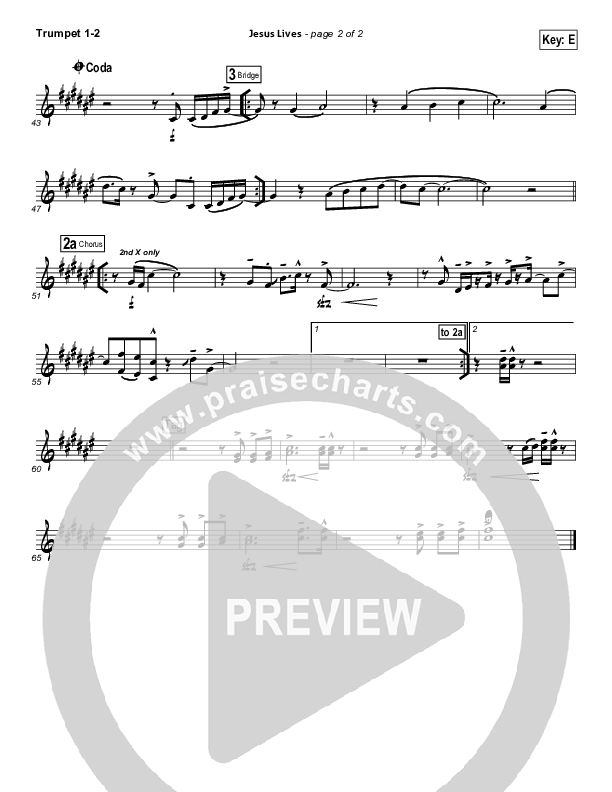 Jesus Lives Trumpet 1,2 (Sovereign Grace)