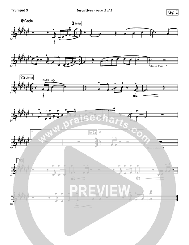 Jesus Lives Trumpet 3 (Sovereign Grace)