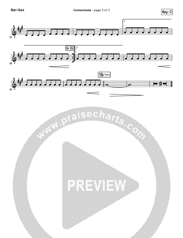 Cornerstone Bari Sax (Hillsong Worship)