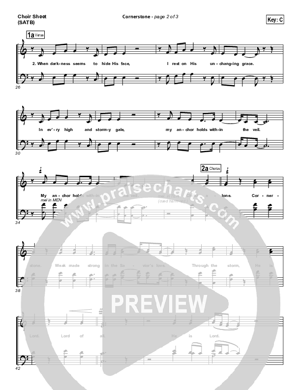 Cornerstone Choir Vocals (SATB) (Hillsong Worship)