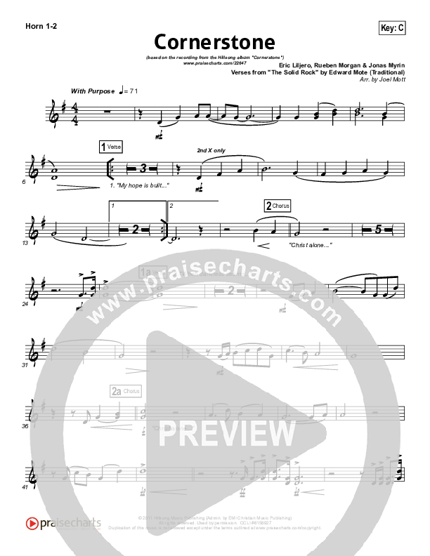 Cornerstone Brass Pack (Hillsong Worship)