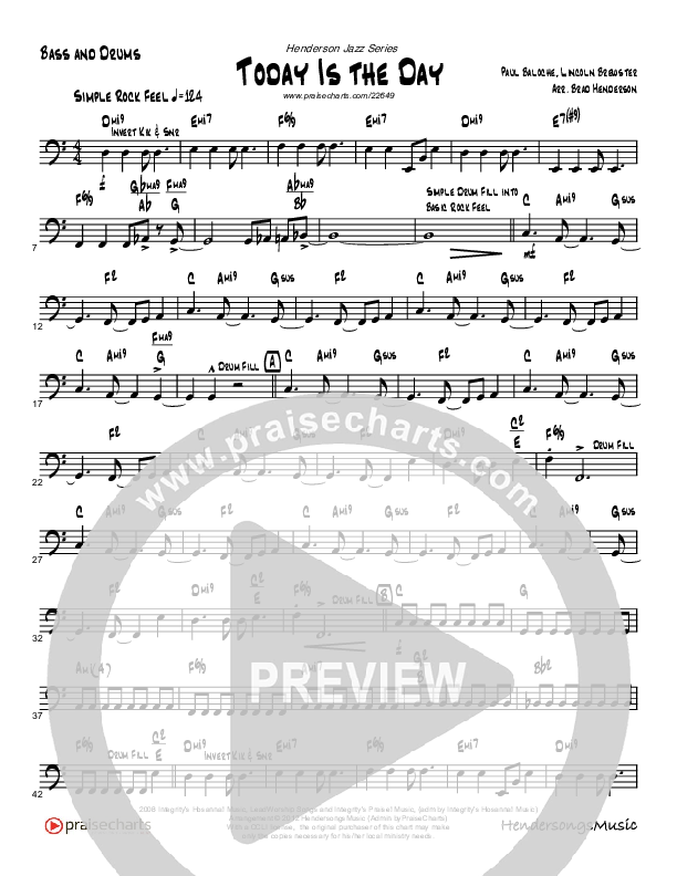 Today Is The Day (Instrumental) Drum Set (Brad Henderson)