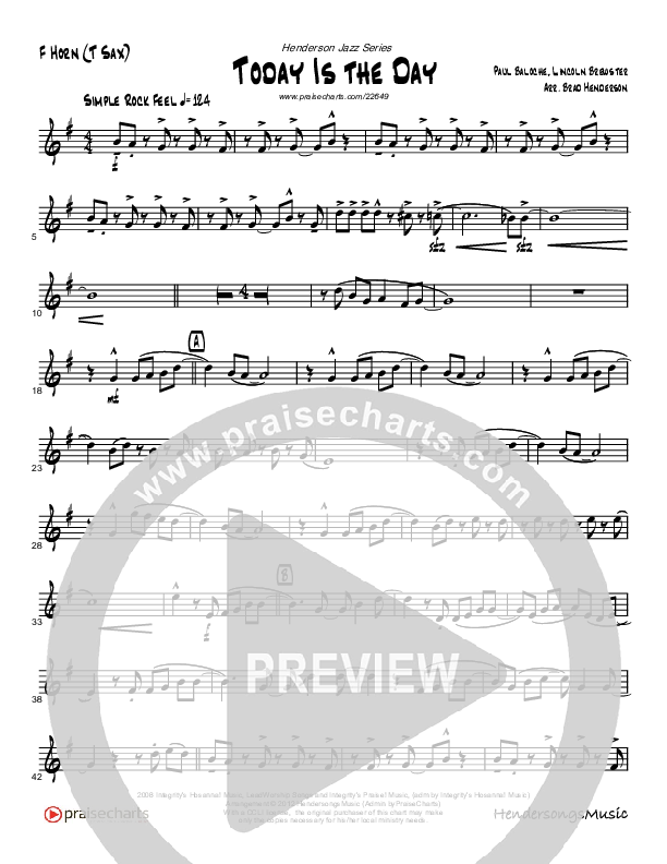 Today Is The Day (Instrumental) French Horn (Brad Henderson)