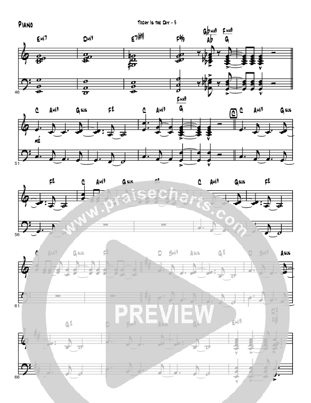Today Is The Day (Instrumental) Piano Sheet (Brad Henderson)