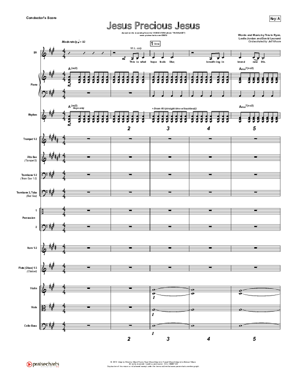 Jesus Precious Jesus Conductor's Score (Travis Ryan)