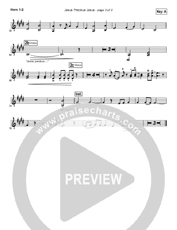Jesus Precious Jesus French Horn 1/2 (Travis Ryan)