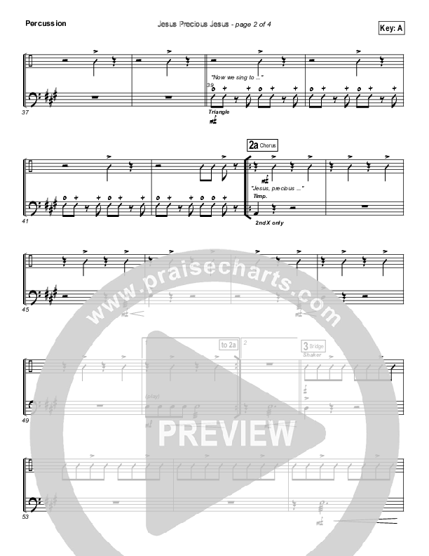 Jesus Precious Jesus Percussion (Travis Ryan)