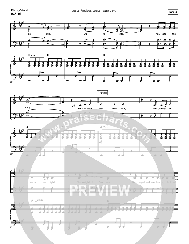 Jesus Precious Jesus Piano/Vocal (SATB) (Travis Ryan)