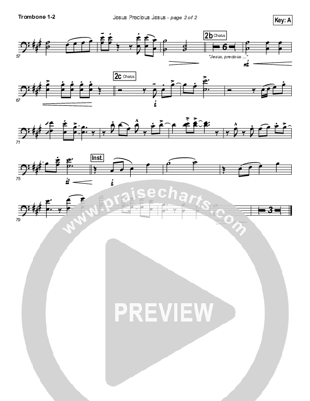 Jesus Precious Jesus Trombone 1/2 (Travis Ryan)