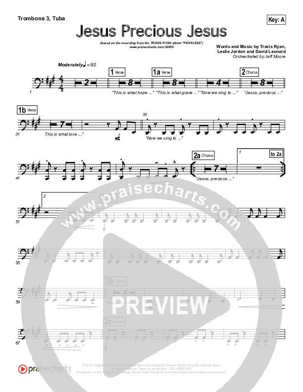 Jesus Precious Jesus Trombone 3/Tuba (Travis Ryan)