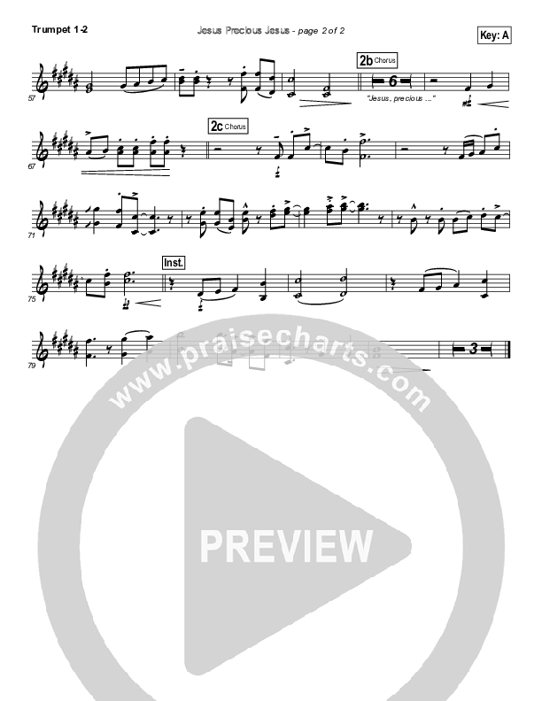 Jesus Precious Jesus Trumpet 1,2 (Travis Ryan)