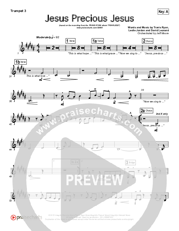 Jesus Precious Jesus Trumpet 3 (Travis Ryan)