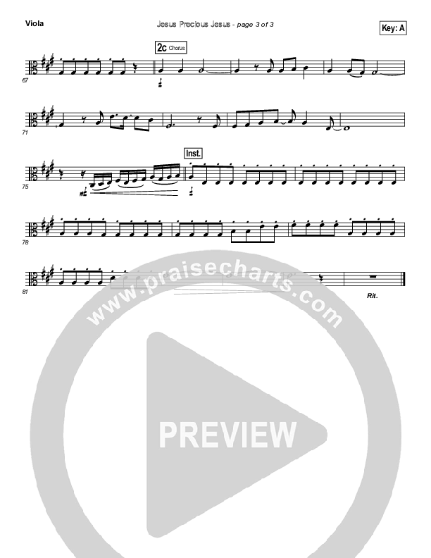 Jesus Precious Jesus Viola (Travis Ryan)