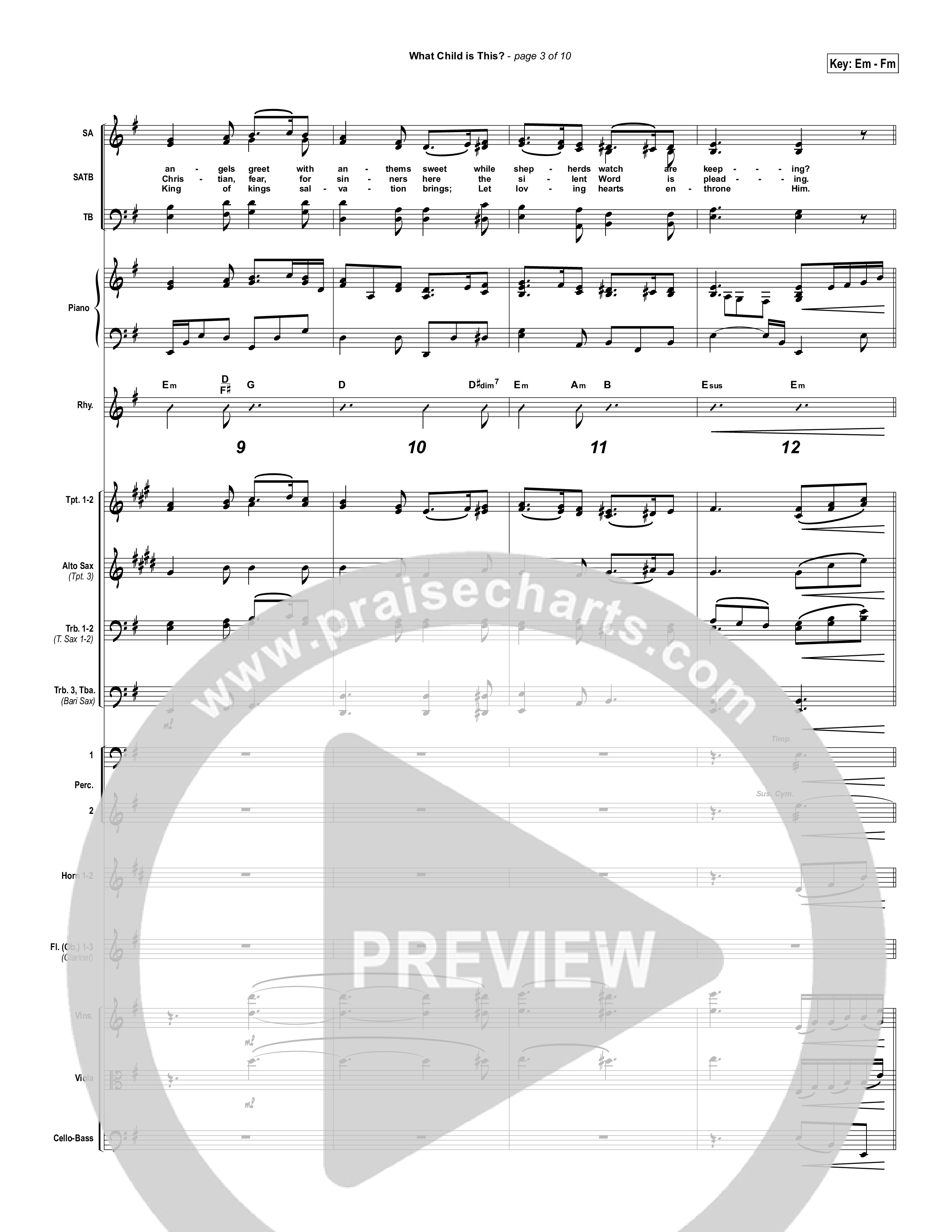 What Child Is This Conductor's Score (PraiseCharts / Traditional Carol)