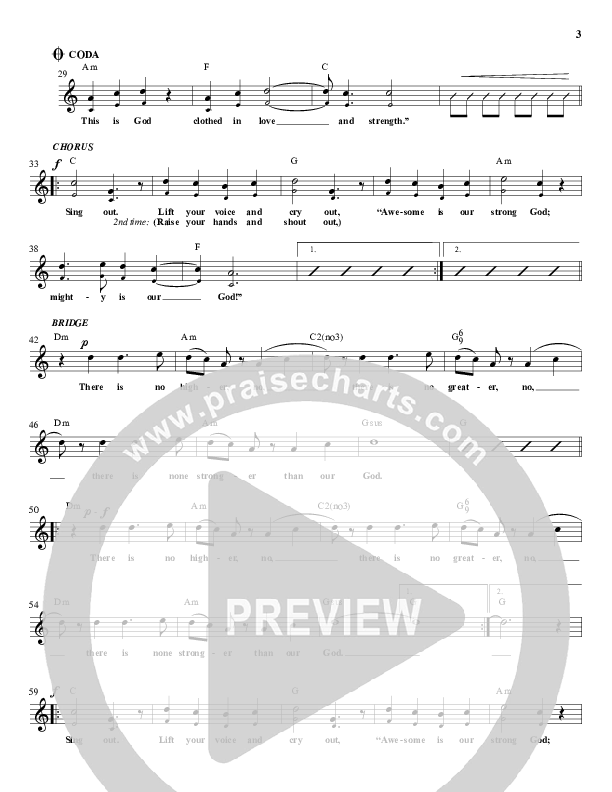 Strong God Lead Sheet (Desperation Band)