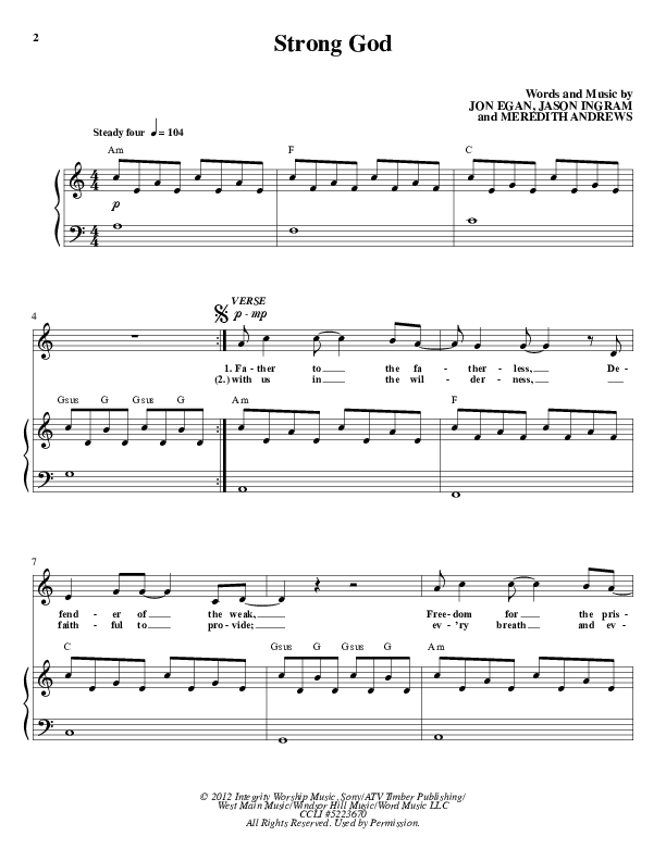 Strong God Lead & Piano (Desperation Band)