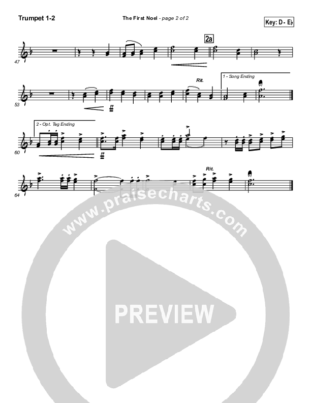 The First Noel Trumpet 1,2 (PraiseCharts / Traditional Carol)