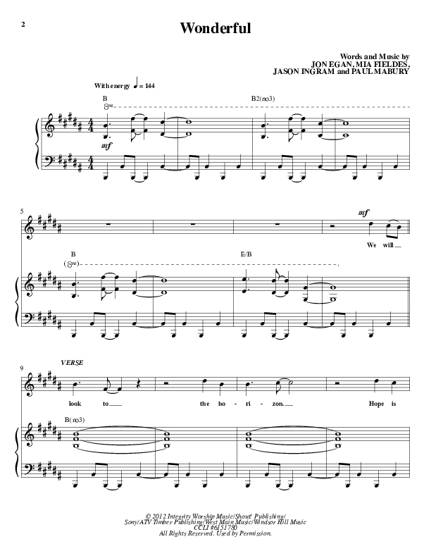 Wonderful Lead & Piano (Desperation Band)