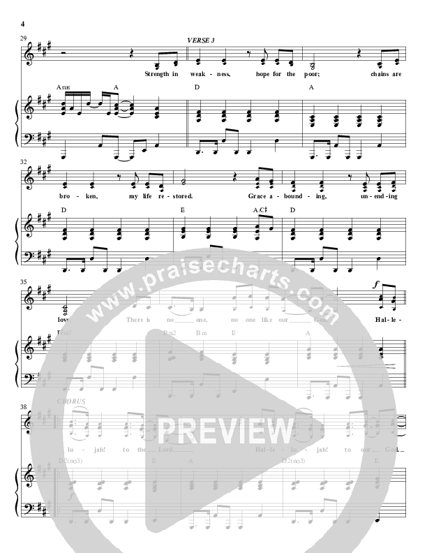 Hallelujah To The Lord Lead & Piano (Planetshakers)