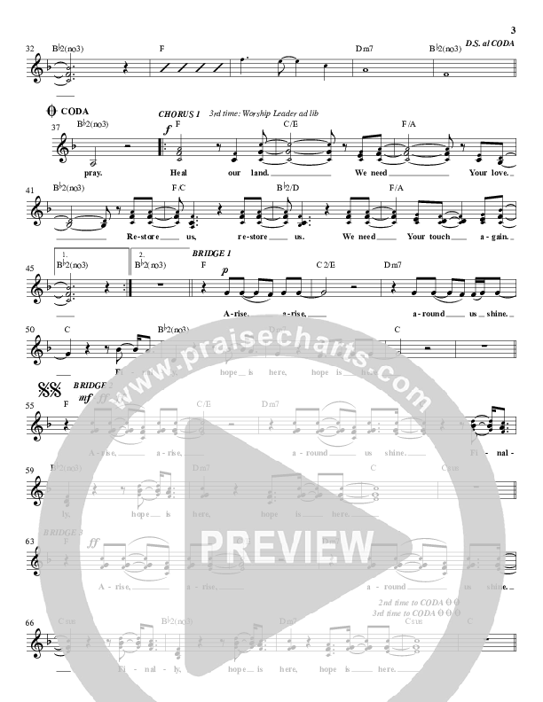 Heal Our Land Lead Sheet (Planetshakers)