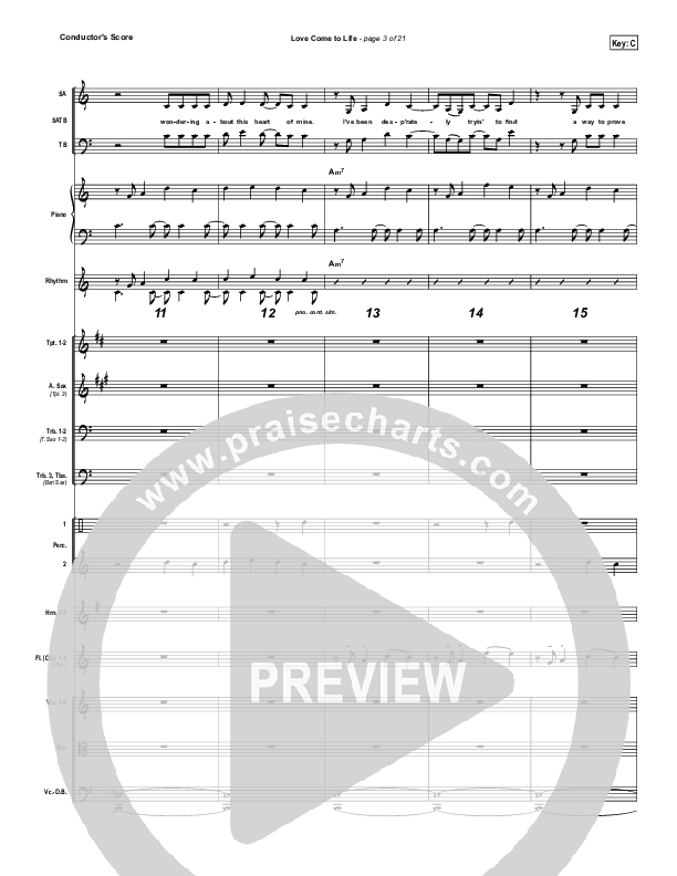 Love Come To Life Conductor's Score (Big Daddy Weave)