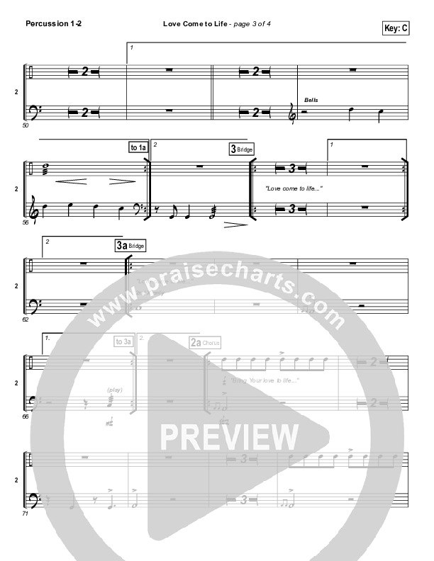 Love Come To Life Percussion (Big Daddy Weave)