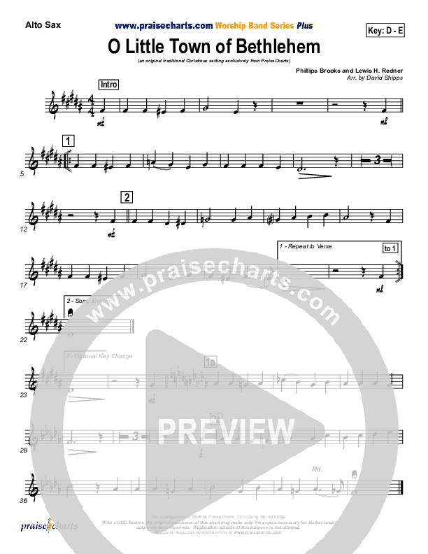 O Little Town Of Bethlehem Wind Pack (Traditional Carol / PraiseCharts)