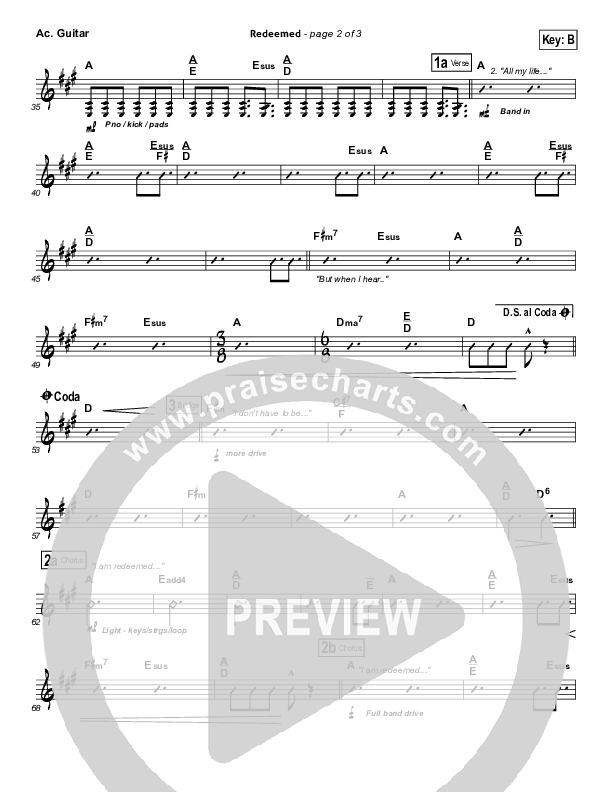 Redeemed Acoustic Guitar (Big Daddy Weave)