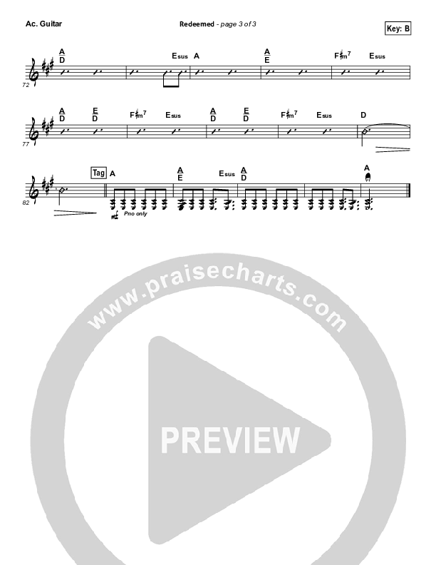 Redeemed Acoustic Guitar (Big Daddy Weave)