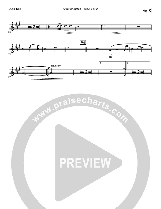 Overwhelmed Alto Sax (Big Daddy Weave)