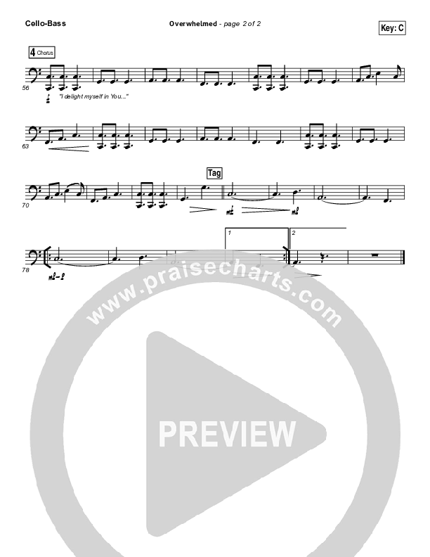 Overwhelmed Cello/Bass (Big Daddy Weave)