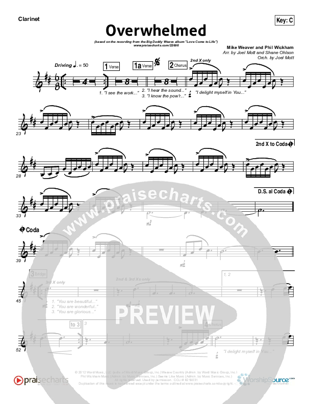 Overwhelmed Clarinet (Big Daddy Weave)