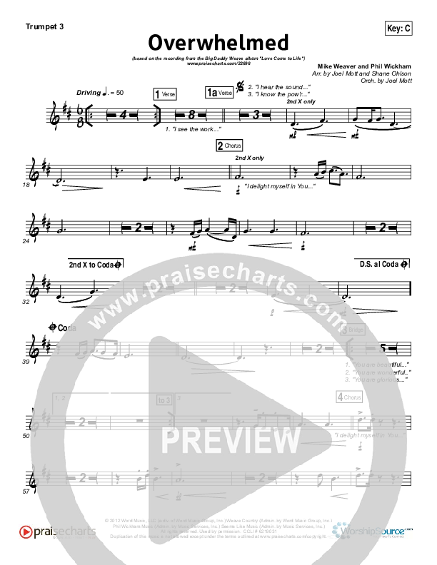 Overwhelmed Trumpet 3 (Big Daddy Weave)