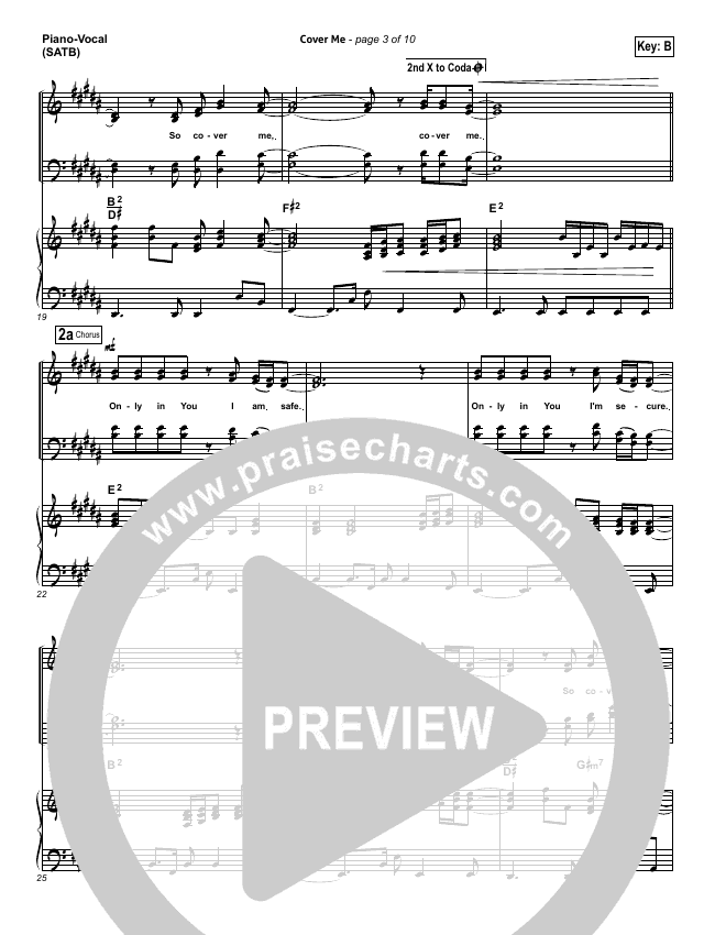 Cover Me Sheet Music PDF (Mark Condon) - PraiseCharts