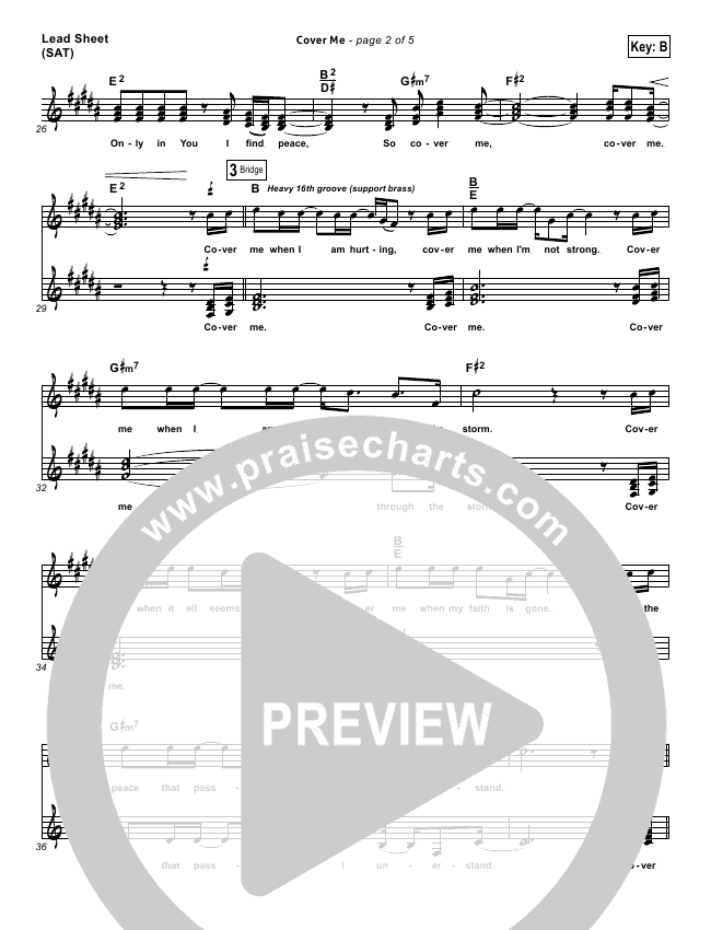 Cover Me Orchestration Mark Condon Praisecharts