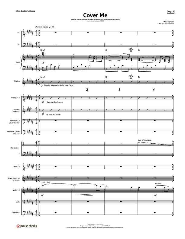 Cover Me Conductor's Score (Mark Condon)