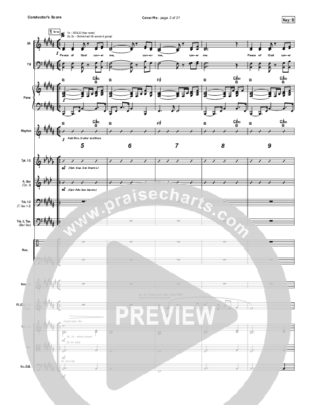 Cover Me Conductor's Score (Mark Condon)