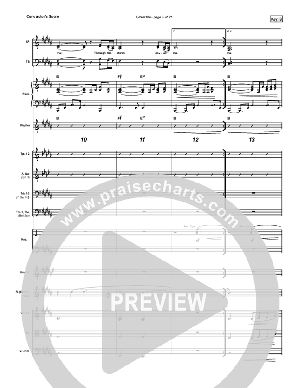Cover Me Conductor's Score (Mark Condon)
