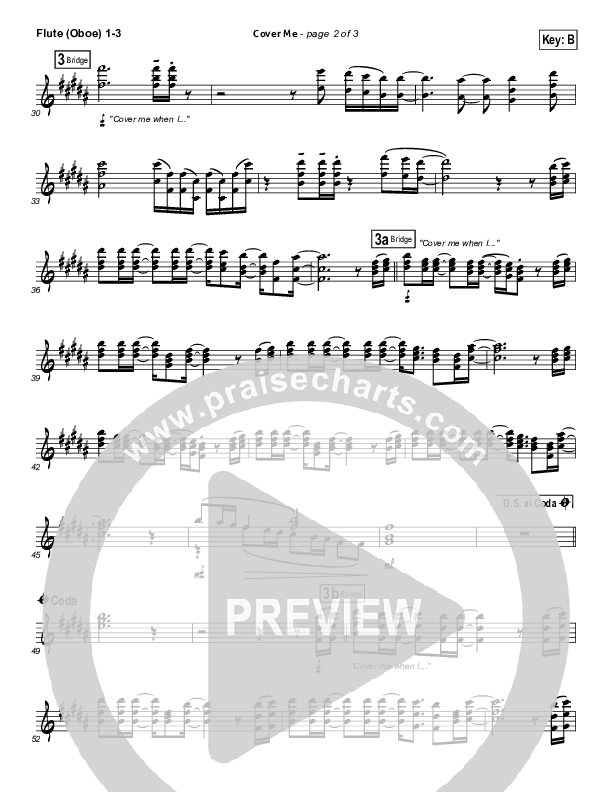 Cover Me Flute/Oboe 1/2/3 (Mark Condon)
