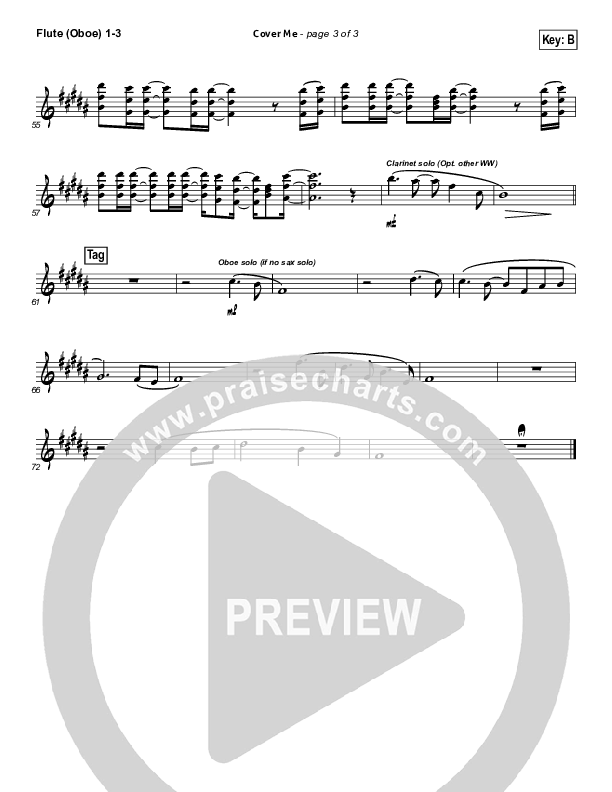 Cover Me Flute/Oboe 1/2/3 (Mark Condon)