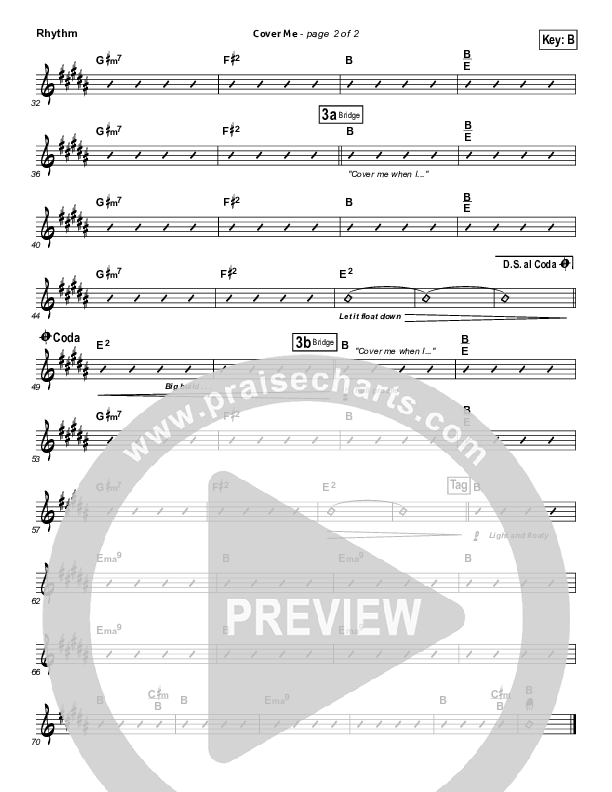 Cover Me Rhythm Chart (Mark Condon)