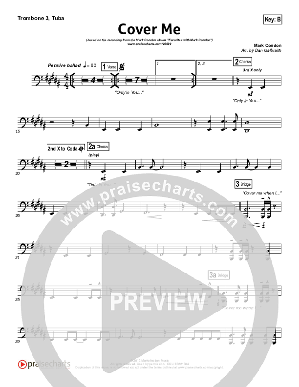 Cover Me Trombone 3/Tuba (Mark Condon)