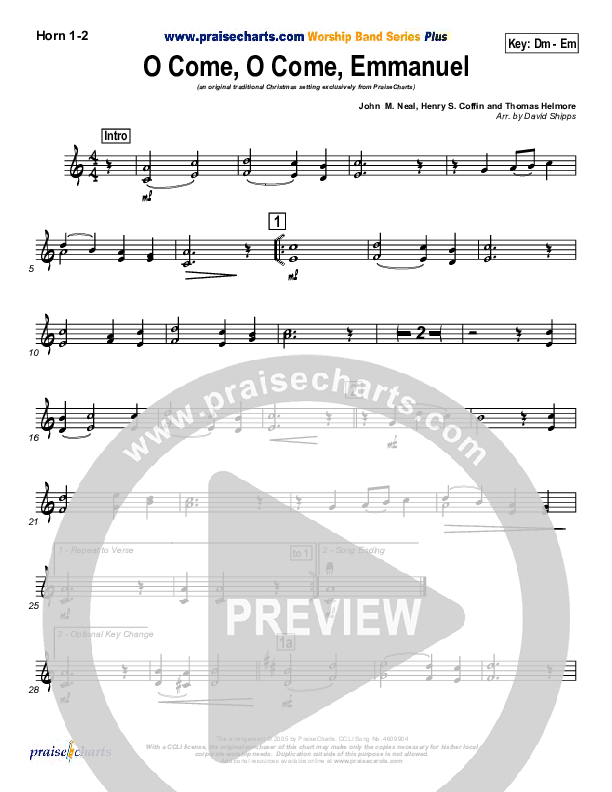 O Come O Come Emmanuel Brass Pack (Traditional Carol / PraiseCharts)