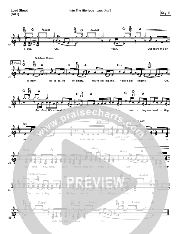 Into The Glorious Lead (SAT) (Christy Nockels)